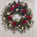 20 INCH (51cm) Red rose with pink/ivory rose buds pink/ivory blossoms