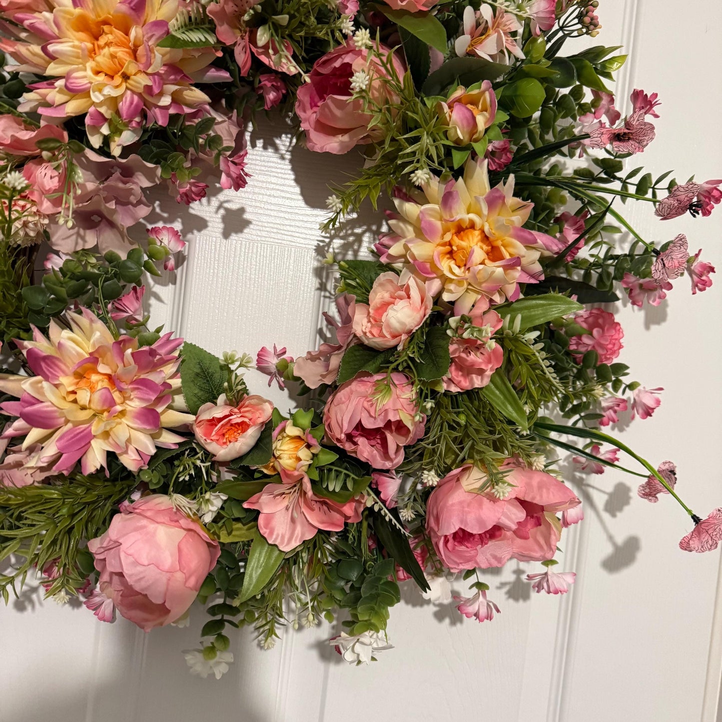 20 INCH (51cm) pink artificial wreath