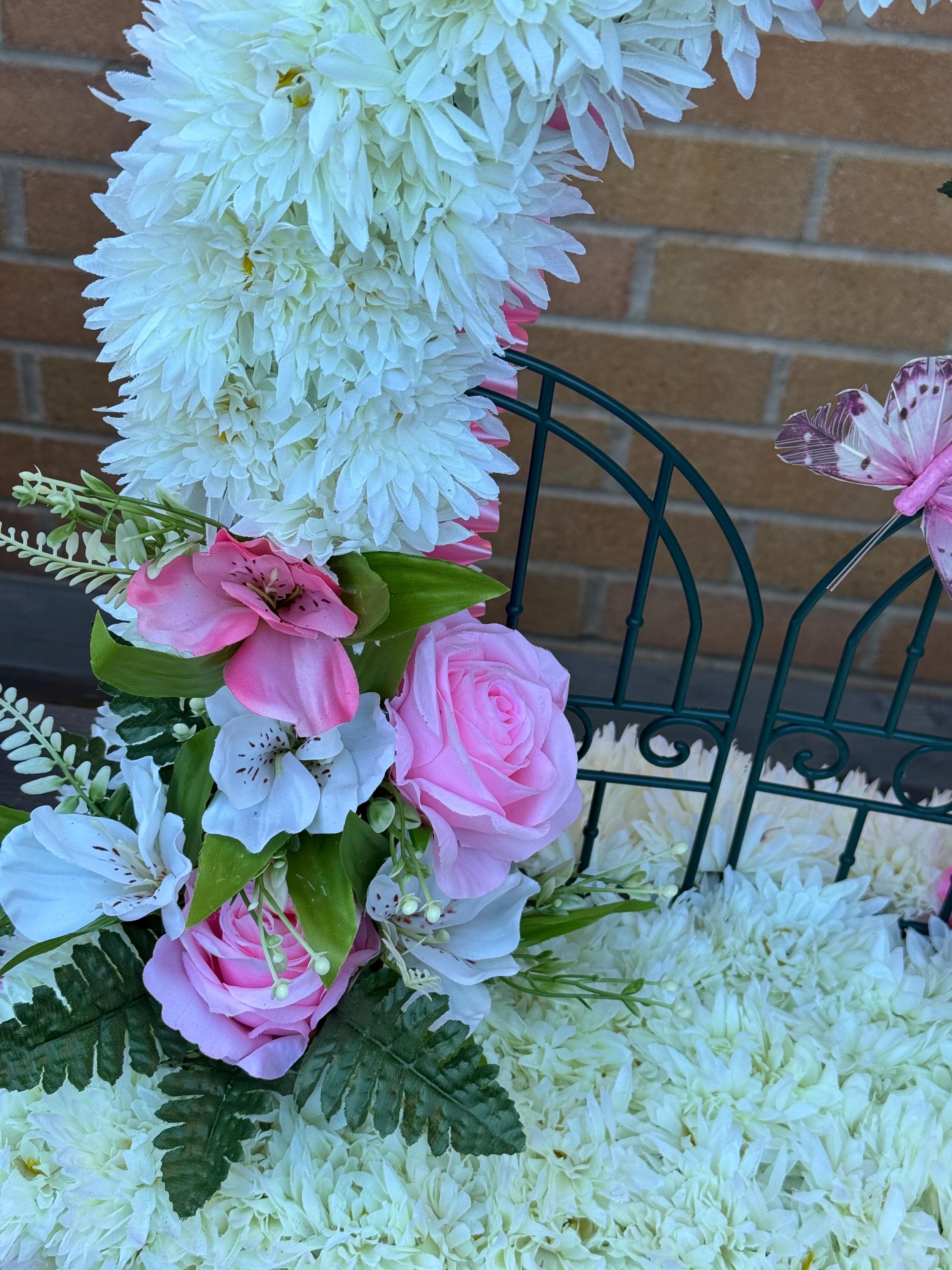 Luxury Gates Of Heaven, Silk Artificial Funeral Flowers Wreath/Memorial/Grave/Tribute