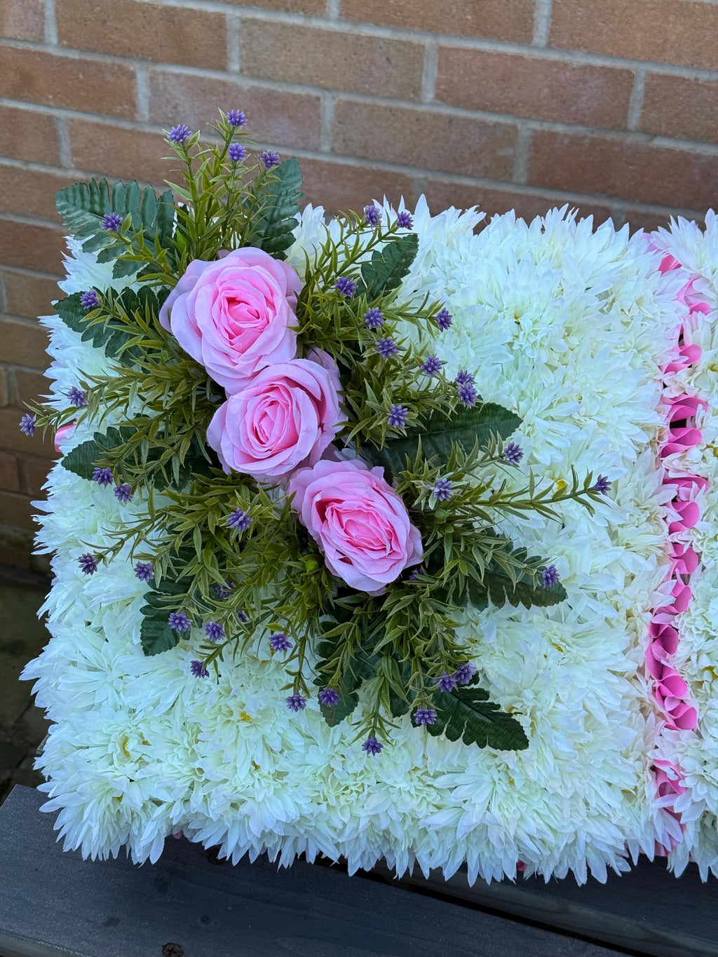 Beautiful open Book Silk Artificial Funeral Flowers Wreath/Memorial/Grave Tributes
